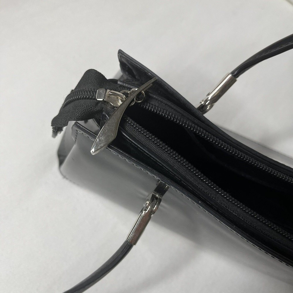 Beijo Silver 2 Tone Gray & Black Shoulder Bag Purse - Picture 5 of 7